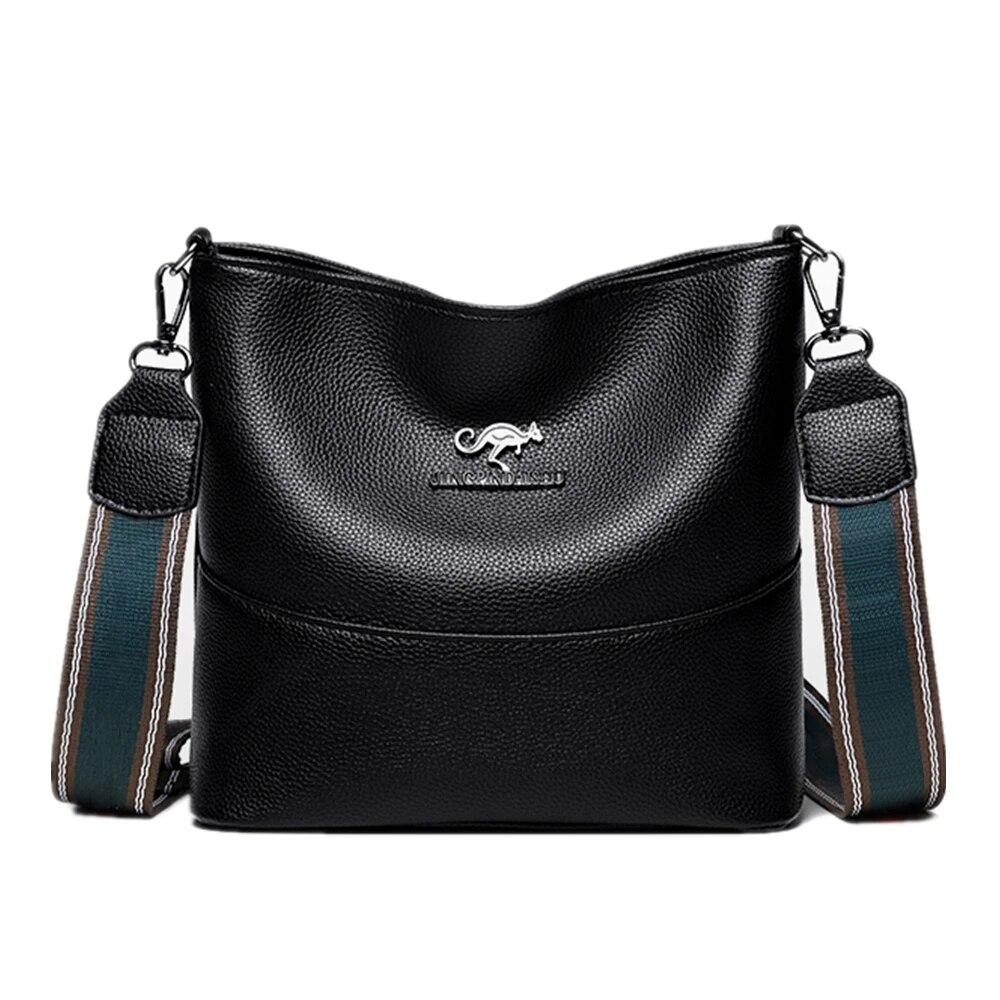 Your favorite bag Zachte Koeienhuid Crossbody Tassen Voor Vrouwen 2021 Luxe Handtassen Vrouwen Tassen Designer Vrouwelijke Casual Hand Schoudertas Bolsos De Mujer zwart