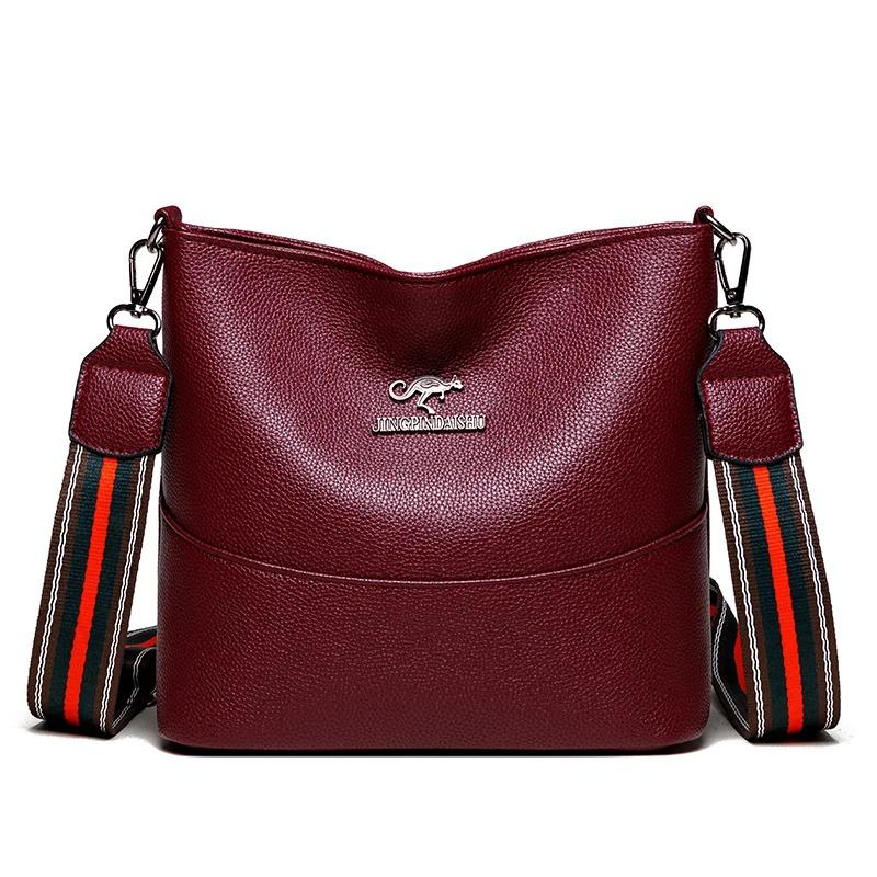 Your favorite bag Zachte Koeienhuid Crossbody Tassen Voor Vrouwen 2021 Luxe Handtassen Vrouwen Tassen Designer Vrouwelijke Casual Hand Schoudertas Bolsos De Mujer rood