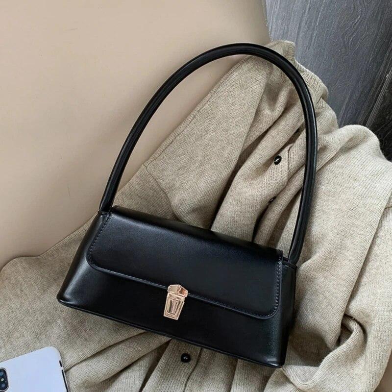 Colorful Bag Crossbodytassen voor vrouwen Modeontwerp Okselvrouw Schoudertas Vrouwelijke handtas en portemonnees Effen kleur zwart