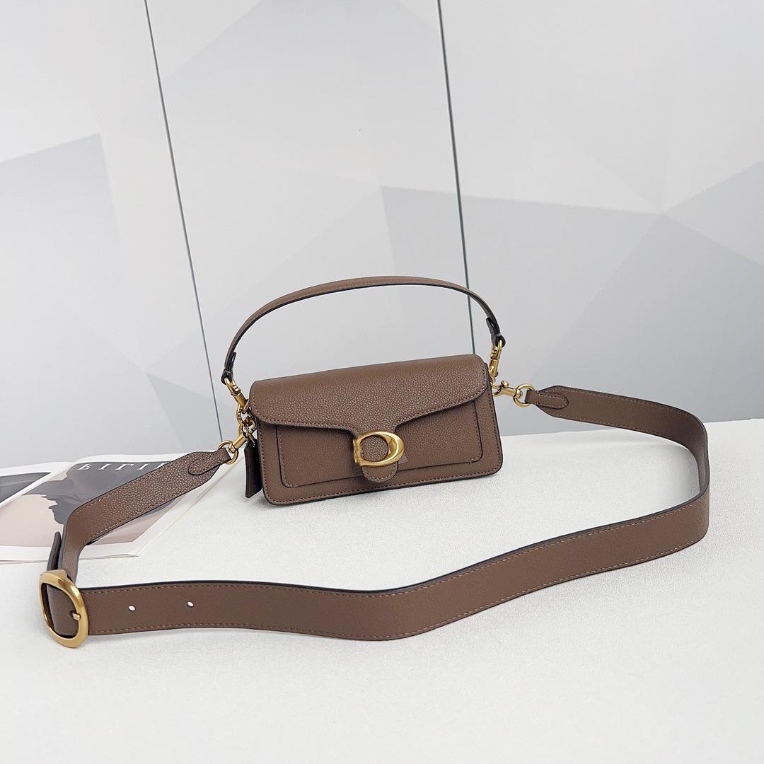 StrideBox 2023 Nieuwe Lychee Grain Rundleer Tabby 20 Dionysus Tas: Retro Europese & Amerikaanse Stijl One-Shoulder Messenger Flip Vierkante Tas voor Dames. 20x12x6 cm
