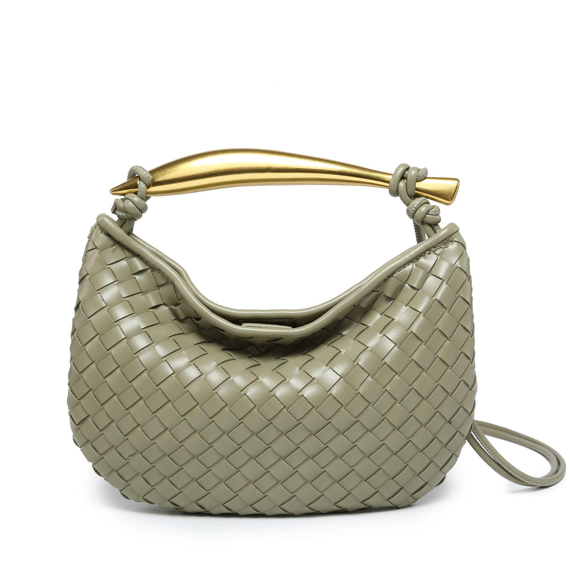StrideBox Stylish Woven Sardine Dumpling Handbag - Hot-Selling Shoulder and Messenger Bag 28*2*18 cm
