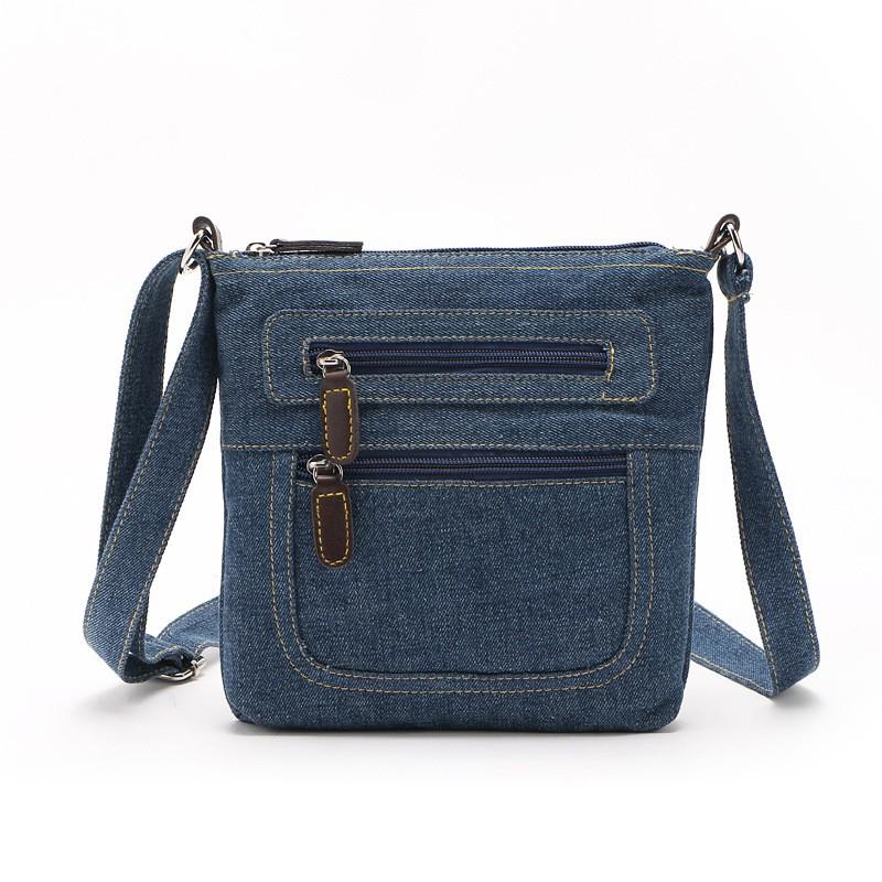 MEETFASHION Klassieke denim casual damestas crossbody kleine schouder handtassen 22*21cm
