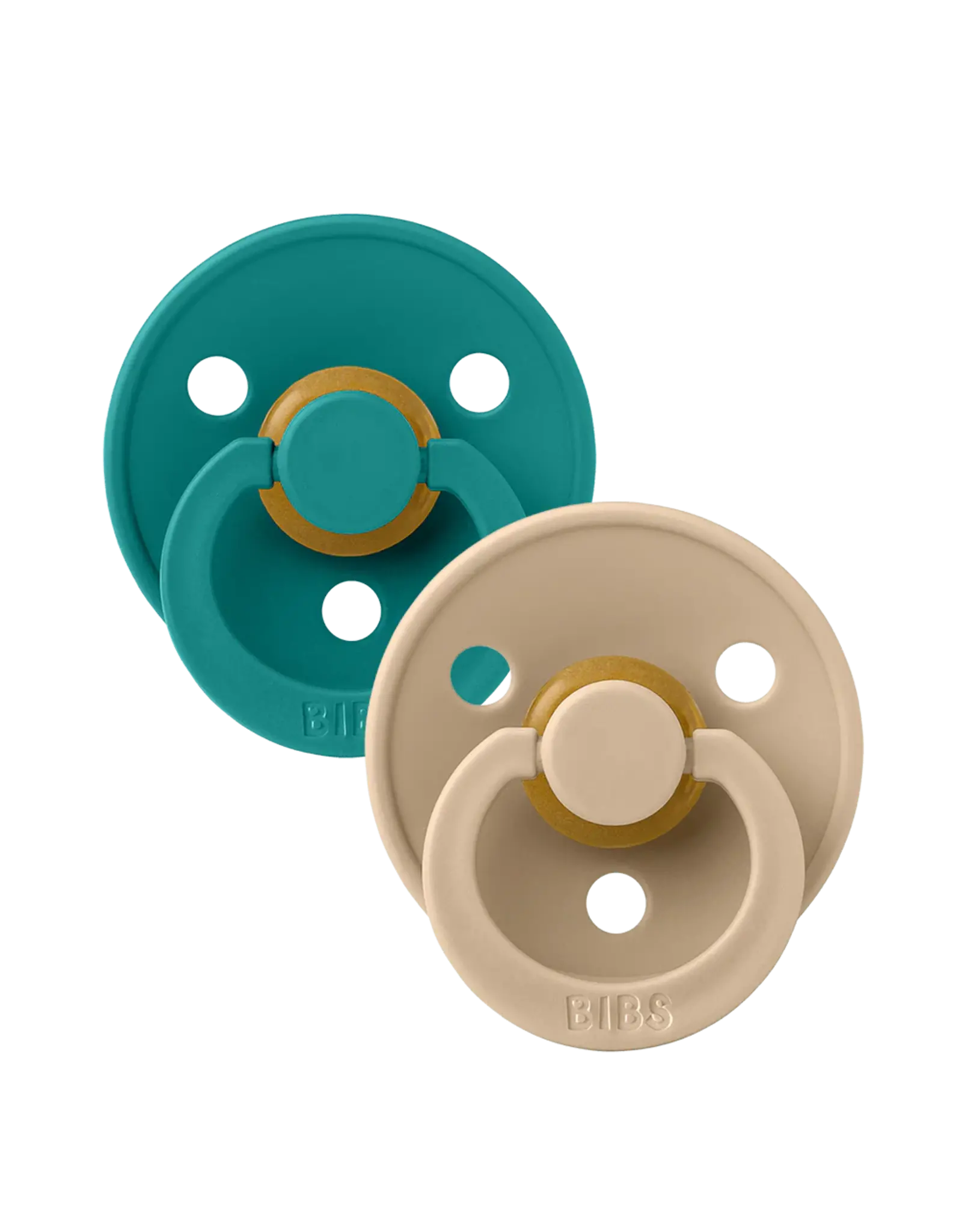 Bibs  Colour Fopspeen - Rond - Maat 2 - Taupe/Scuba - 2 Stuks