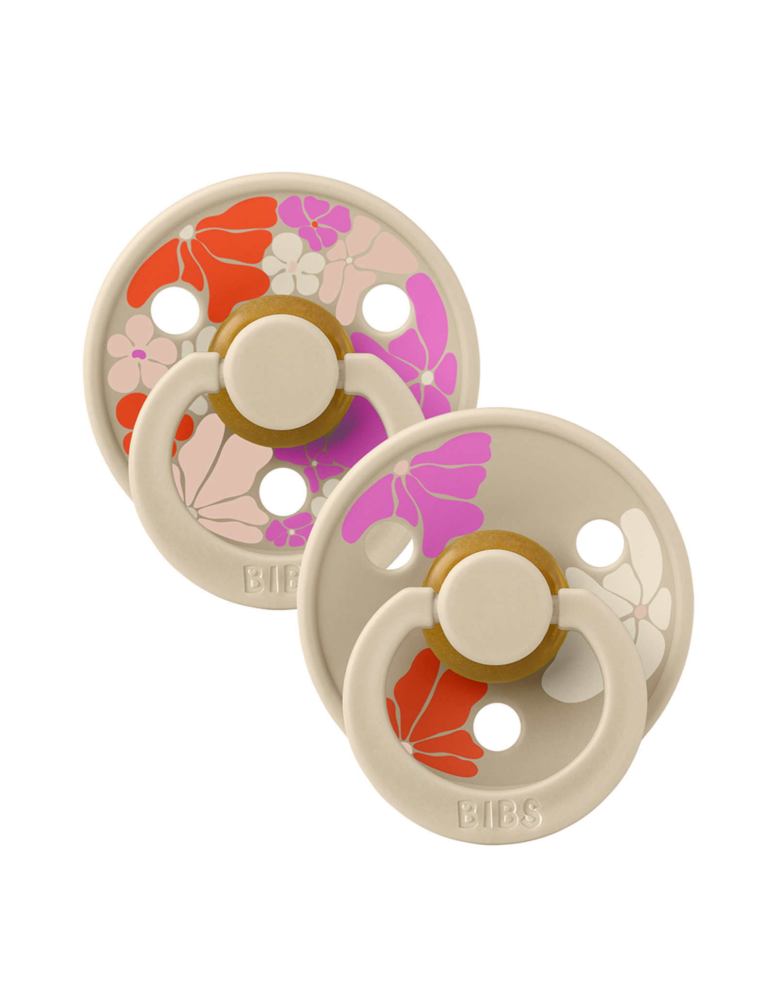 Bibs – Studio Collection - Fopspeen - Rond – Vanilla Mix – Maat 1 – 2 Stuks