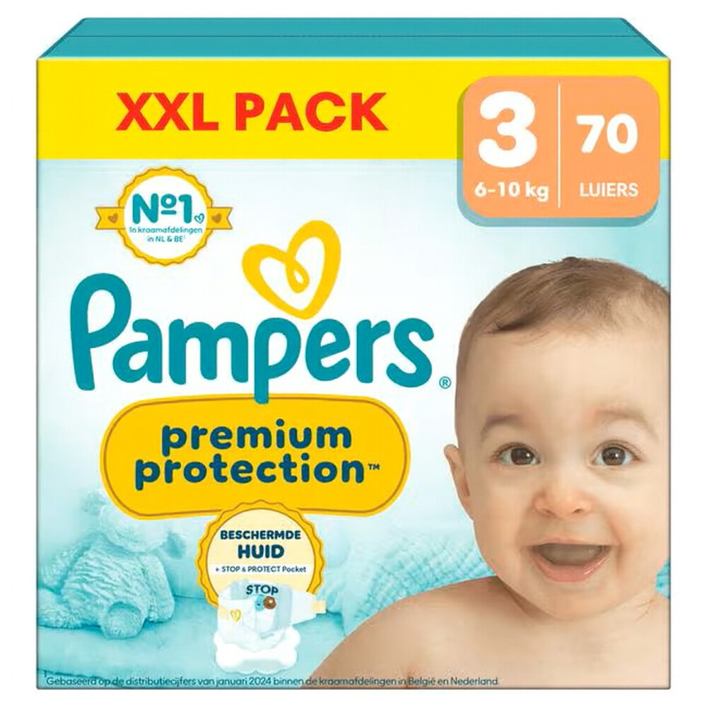 Pampers Premium Protection Luiers Maat 3 (6-10 kg) 70 stuks