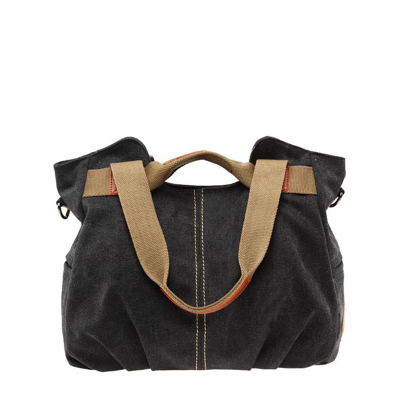 Sports Trend Bag Stijlvolle casual diagonale handtas met één schouder Retro Trend Casual canvas tas Damestas One Size zwart