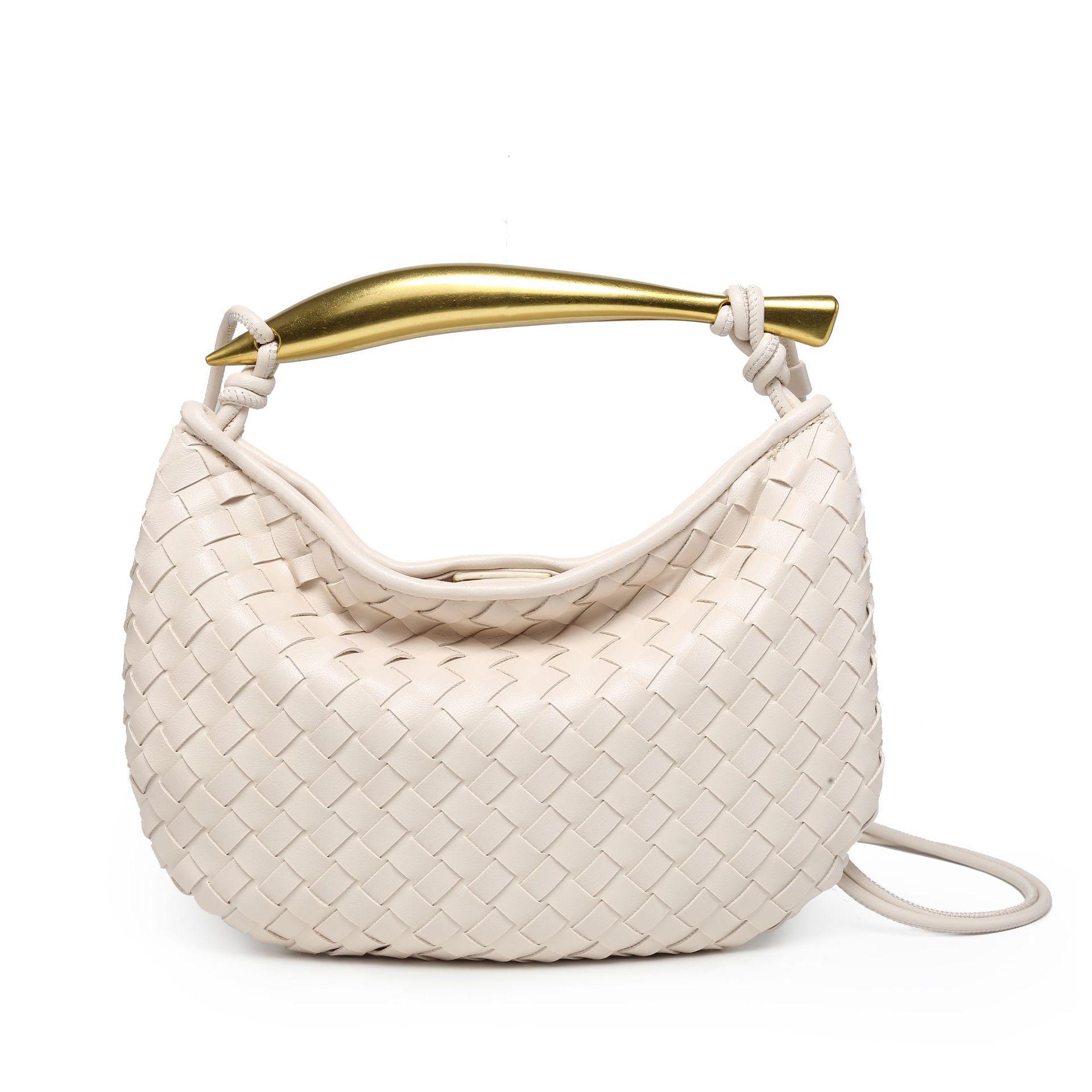 StrideBox Stylish Woven Sardine Dumpling Handbag - Hot-Selling Shoulder and Messenger Bag 28*2*18 cm