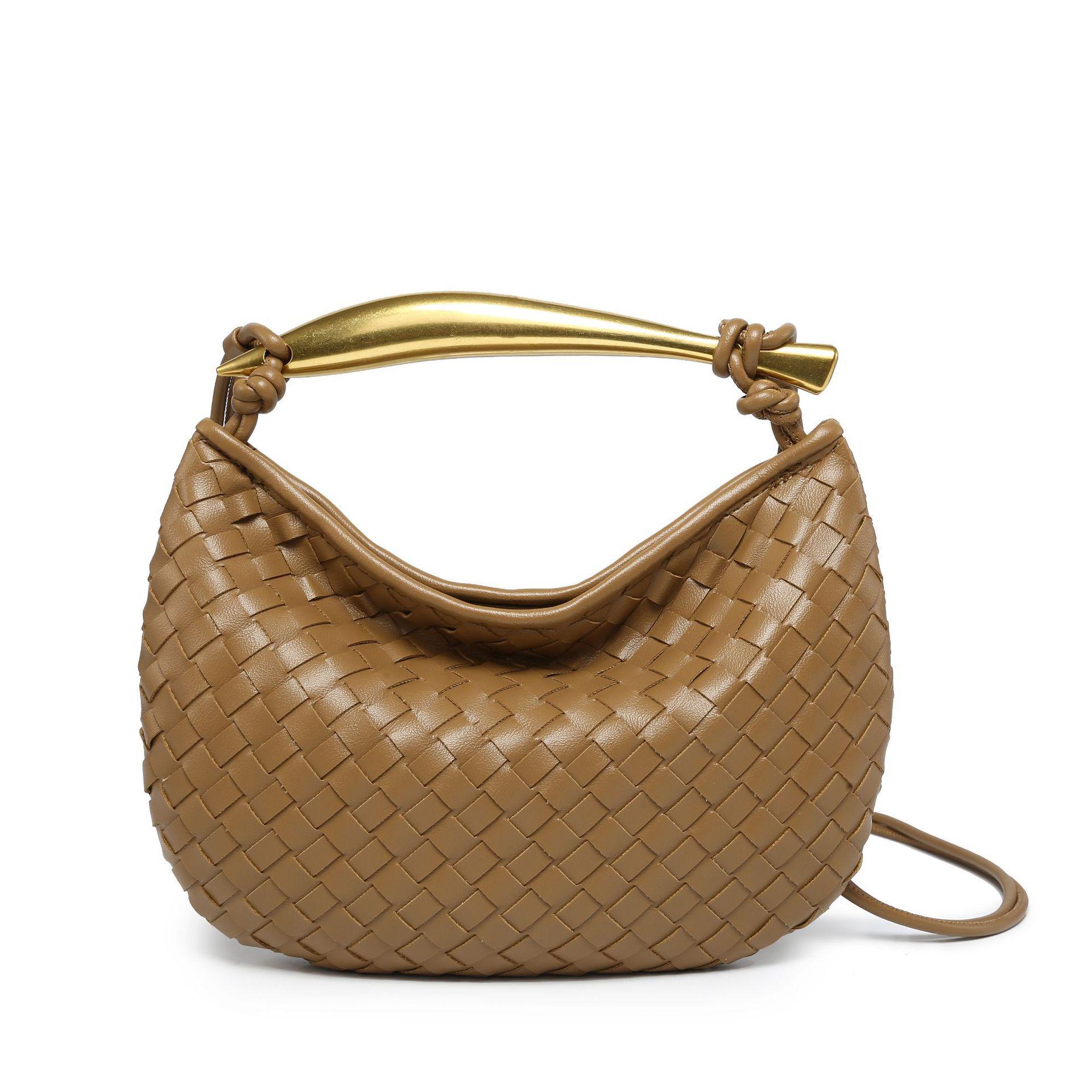 StrideBox Stylish Woven Sardine Dumpling Handbag - Hot-Selling Shoulder and Messenger Bag 28*2*18 cm