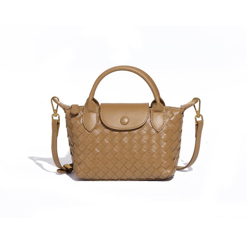 Framont Fashion House High sense fashion woven Longxiang dumpling bag retro trend hand carry shoulder bag niche design messenger bag