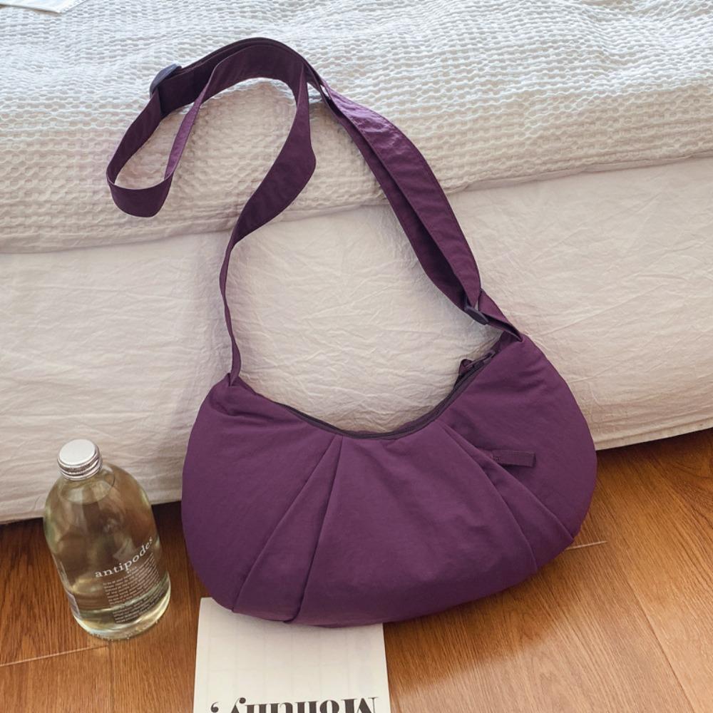 ChangshaA Lightweight Zipper Dumpling Bag Korean Style Sports Messenger bag Nylon Shoulder Bag  Outdoor