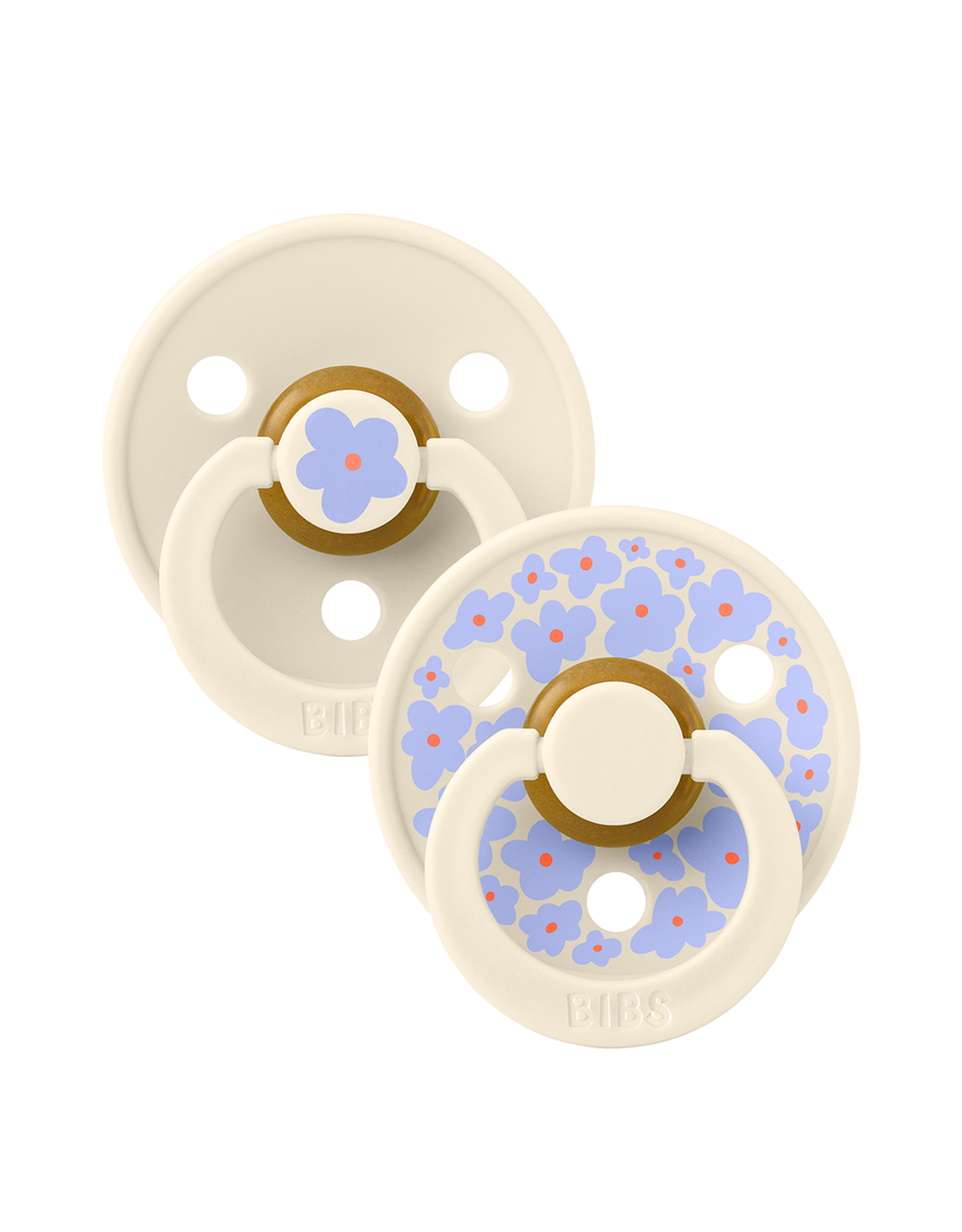 Bibs – Studio Collection - Fopspeen - Rond – Jasmine/Ivory – Maat 2 – 2 Stuks