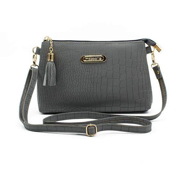 Fashion Wallet Mode Alligator Patroon Schouder Messenger Bags voor Dames PU Lederen Handtas Kleine Telefoon Portemonnee Crossbody Pack 22*14*4cm grijze kleur