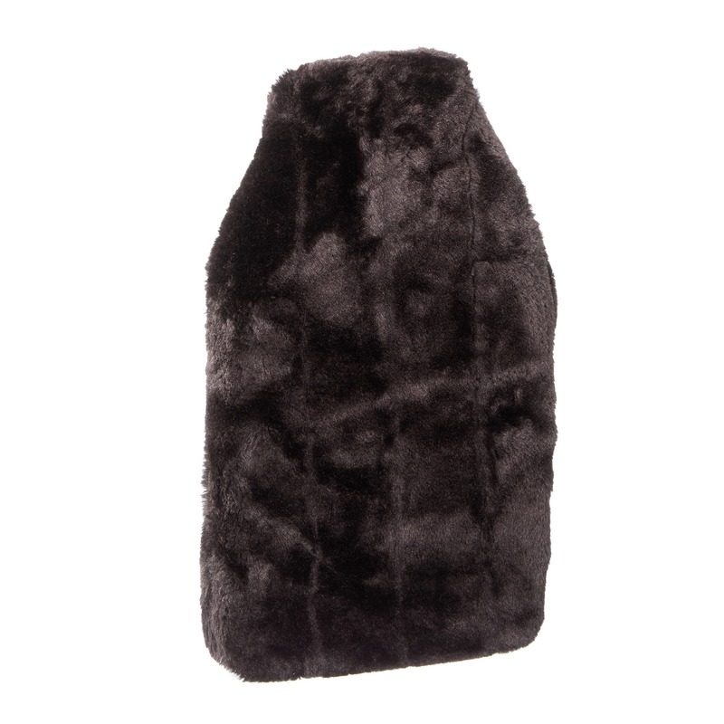 Cepewa Warmwaterkruik - 2L - donkergrijs - met pluche hoes - kruik - winter -
