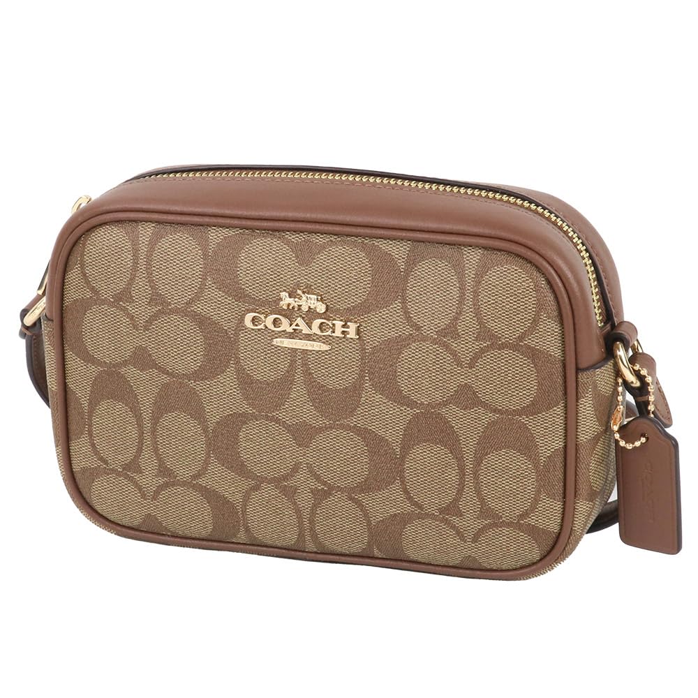 Coach Tas FCQ874 CQ874 Khaki x Saddle 2 Jamie Signature PVC leren mini cameratas dames [] (Schoudertas) [Outletproduct] [Merk] [Artikel]