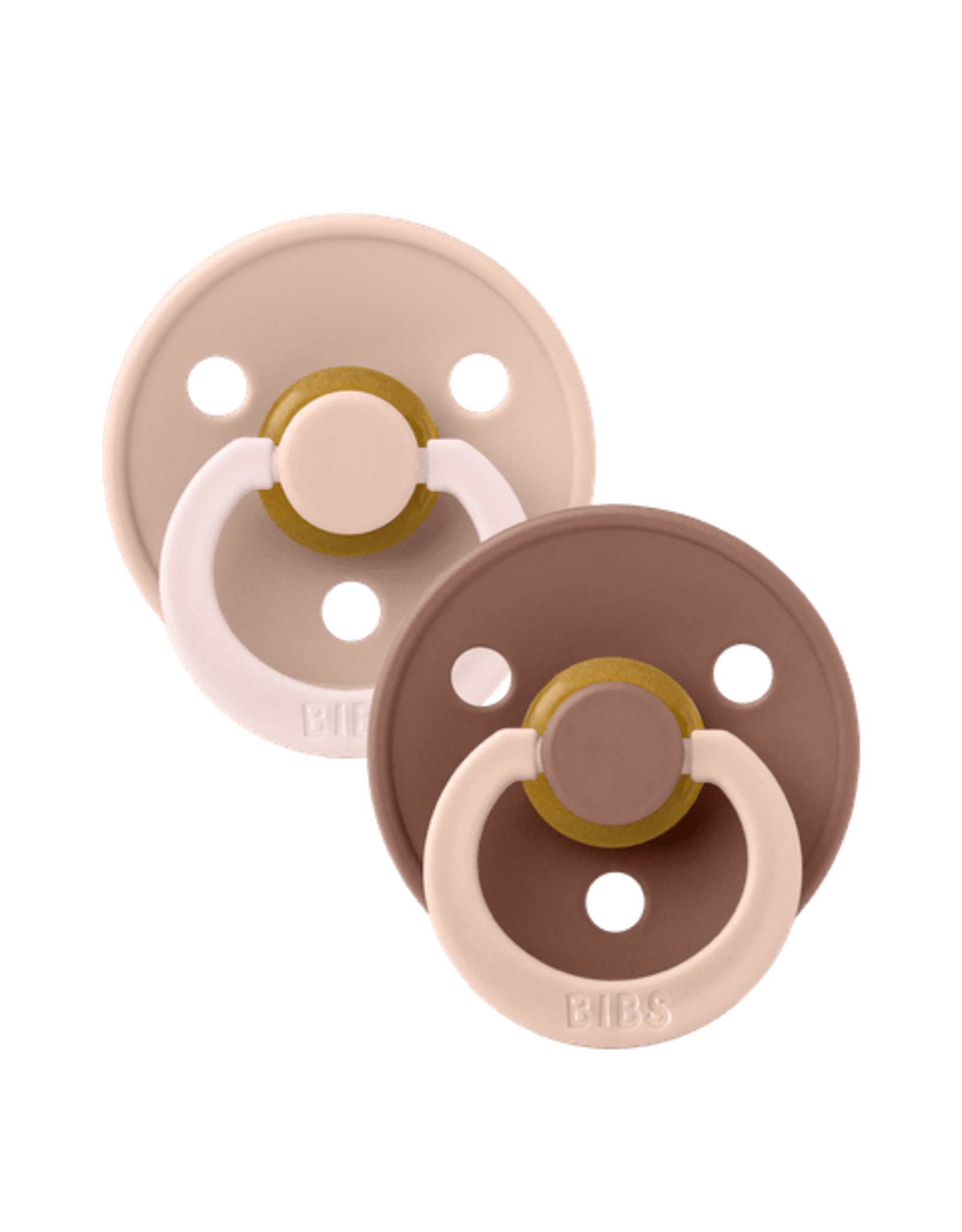 Bibs – Studio Collection - Fopspeen - Rond – Blush/Woodchuck – Maat 2 – 2 Stuks