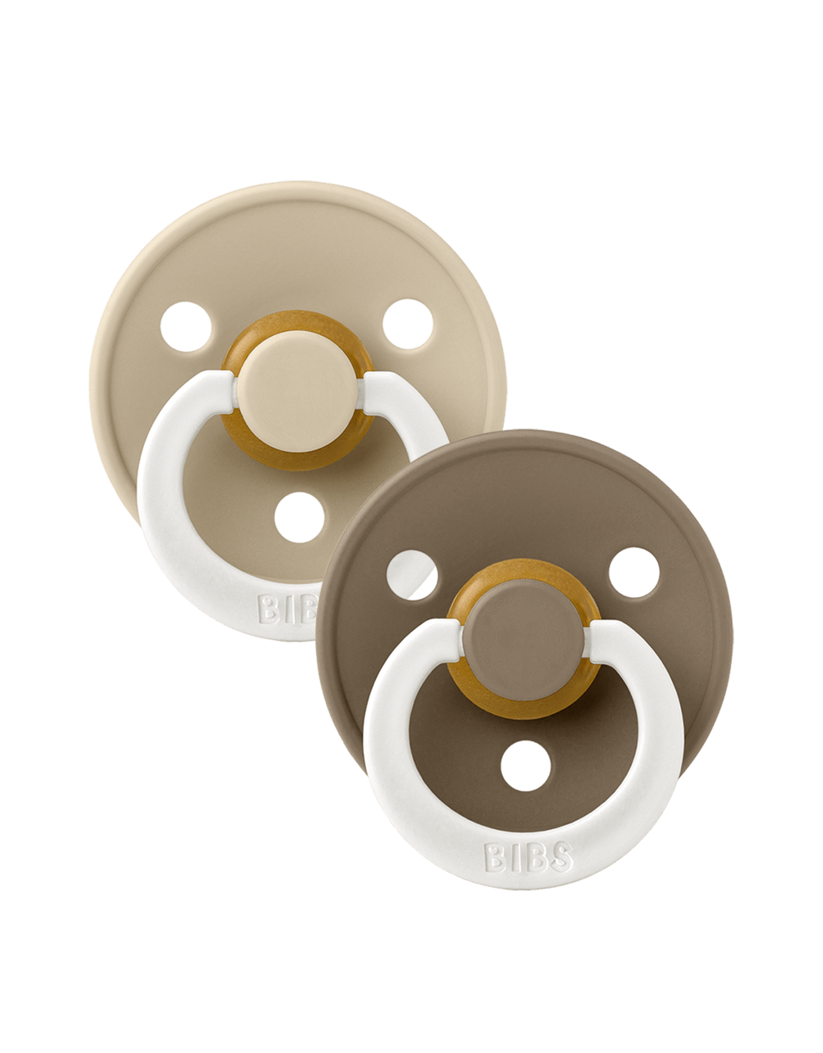 Bibs  Glow in the Dark - Maat 3 - Fopspeen - Rond - Vanilla/Dark Oak