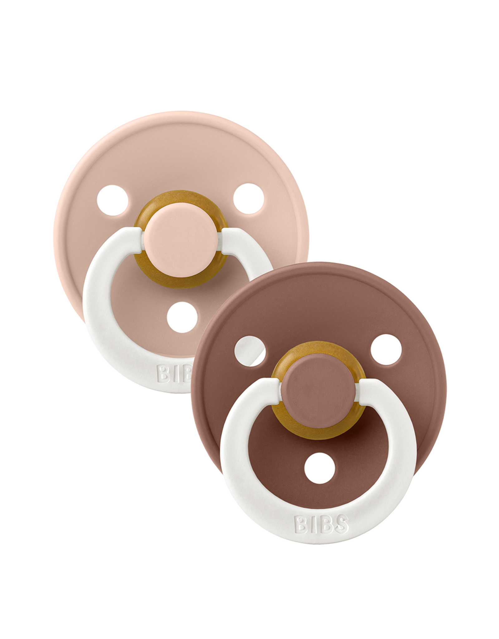 Bibs  Glow in the Dark - Maat 2 - Fopspeen - Rond - Blush/Woodchuck