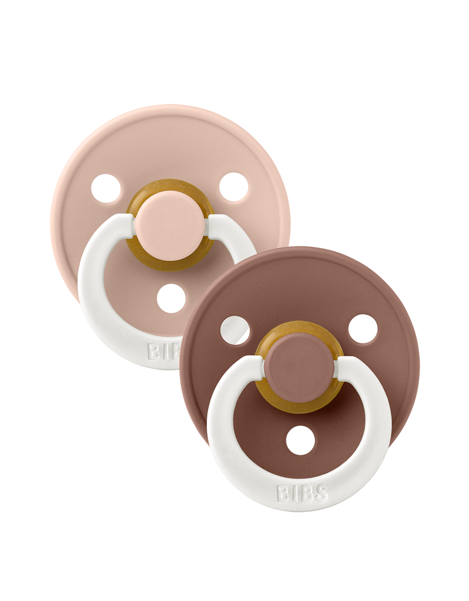 Bibs  Glow in the Dark - Maat 1 - Fopspeen - Rond - Blush/Woodchuck