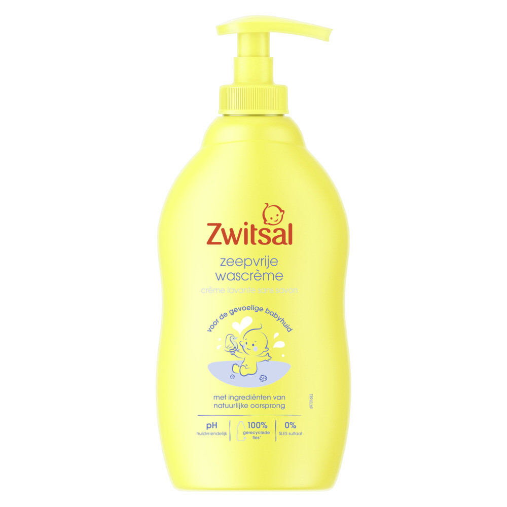 Zwitsal 6x  Zeepvrije Wascréme 400 ml