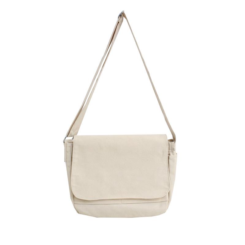 Your favorite bag Nieuwe eenvoudige canvas tas effen kleur enkele schoudertas crossbody tas one Size