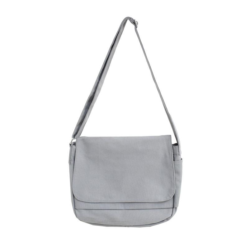 Your favorite bag Nieuwe eenvoudige canvas tas effen kleur enkele schoudertas crossbody tas one Size