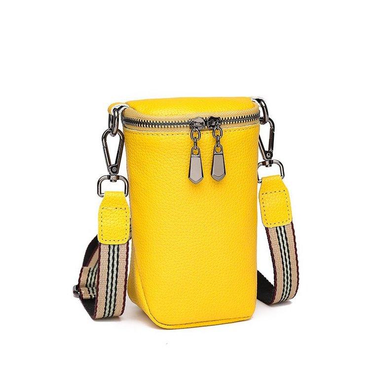 Your favorite bag Zacht Koe Lederen Meisje Telefoon Messenger Bag Hoge Kwaliteit Echt Lederen Schoudertas Crossbody Tas Voor Vrouwen 2022 Mini Dames Handtas geel