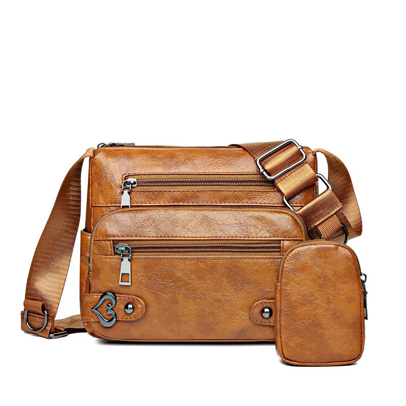 Kuluosidi Damestas Zacht leer Grote capaciteit Damesschouder Crossbody Tas Moedertas van middelbare leeftijd