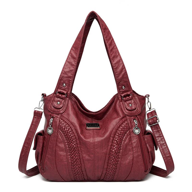 KULUOSIDI BAG Vintage leren schoudertas handtas middelbare leeftijd moeder tas