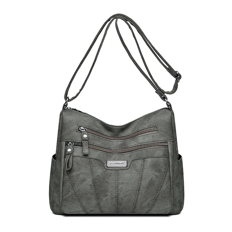 The Bags Family Tassen voor middelbare en oudere moeders, gewassen zacht leer, schoudertassen met grote capaciteit, crossbodytassen, damestassen, reistassen