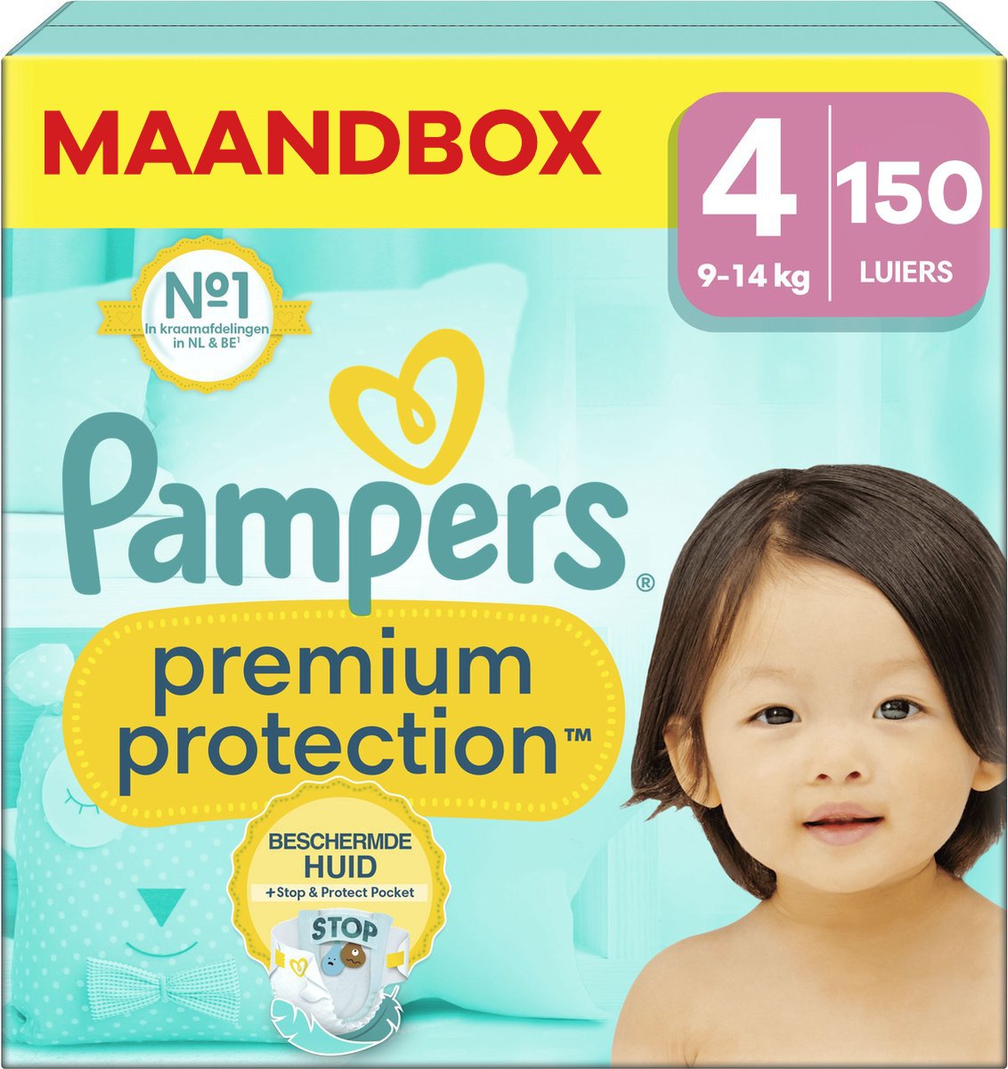Pampers  Premium Protection - Maat 4 - Maandbox - 150 luiers - 9/14 KG