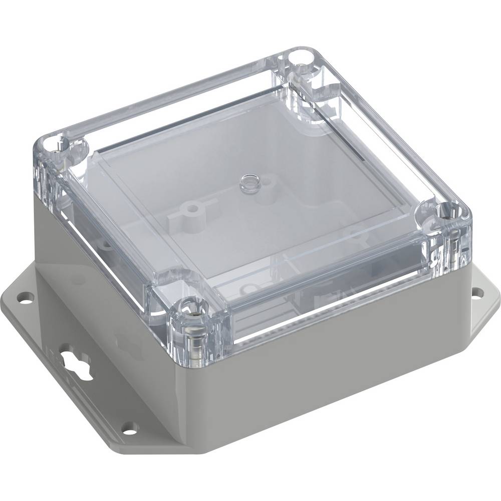 TRU COMPONENTS 6U07090905737 TC-13865236 Industriële behuizing 121.5 x 90 x 45 ABS-PC Lichtgrijs, Transparant 1 stuk(s)