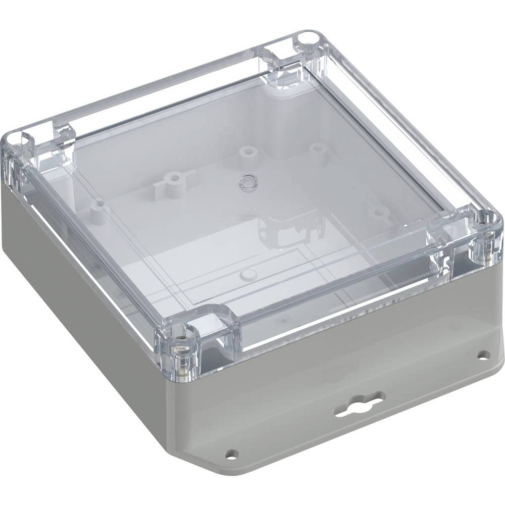 TRU COMPONENTS 6U07121205737 TC-13865300 Industriële behuizing 151.4 x 121.4 x 45 ABS-PC Transparant, Lichtgrijs 1 stuk(s)