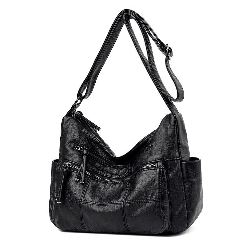 Your favorite bag Celela zachte leren portemonnees schoudertassen meerlaagse klassieke crossbodytas damestassen luxe designer handtas zwart