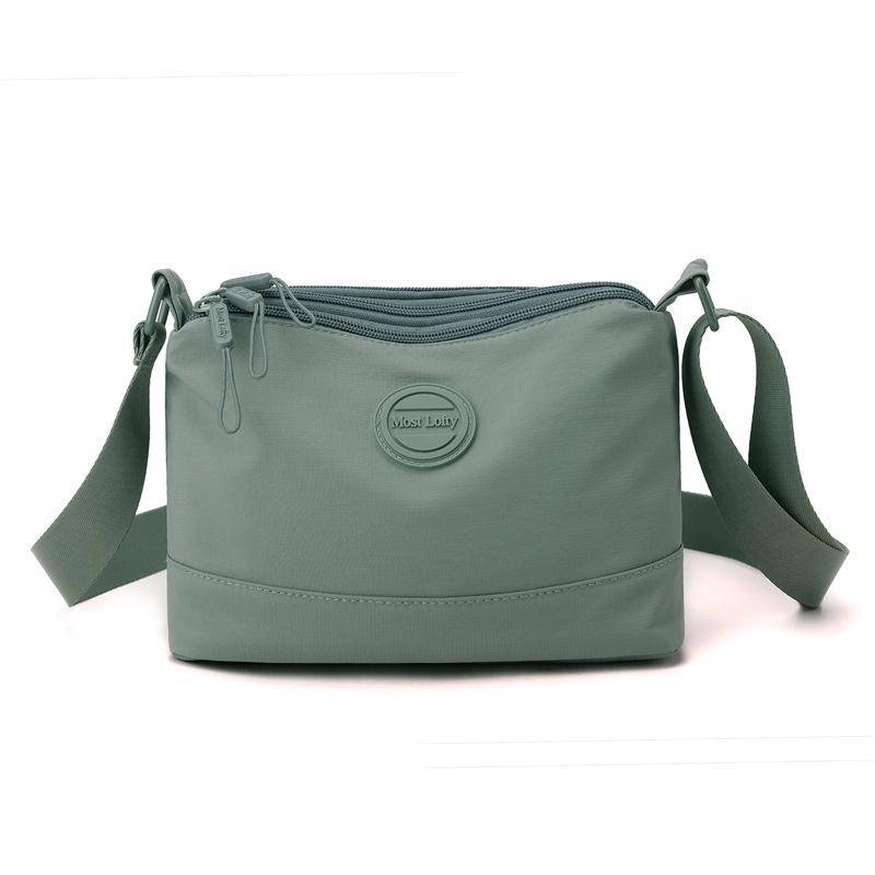 LADIES HANDBAG Nylon Tas Dames Crossbody Tas Moedertas Meerlaagse Schoudertas grijs