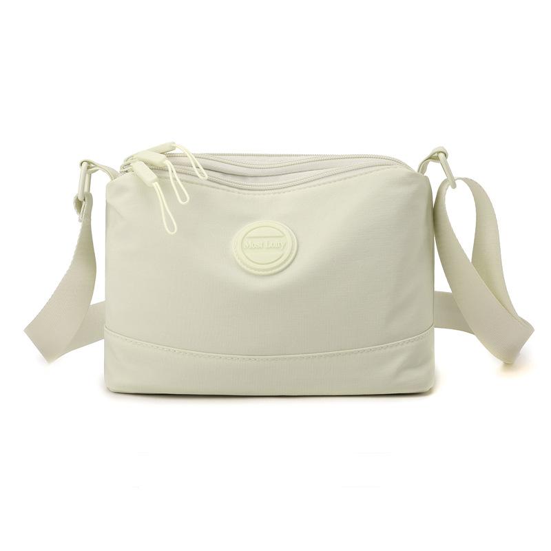 LADIES HANDBAG Nylon Tas Dames Crossbody Tas Moedertas Meerlaagse Schoudertas beige