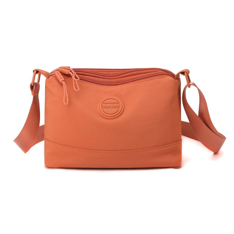 LADIES HANDBAG Nylon Tas Dames Crossbody Tas Moedertas Meerlaagse Schoudertas oranje