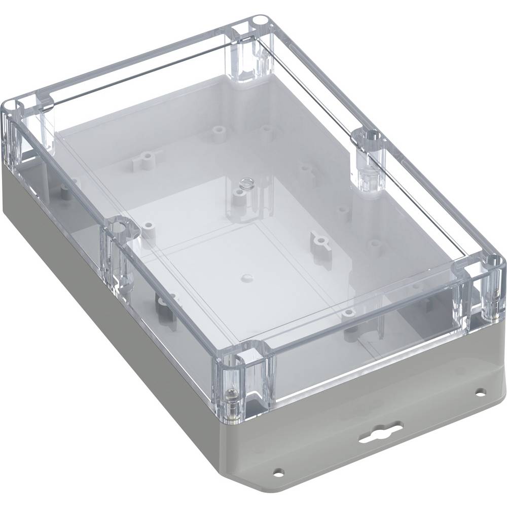 TRU COMPONENTS 6U07211406737 TC-13865332 Industriële behuizing 243.5 x 141.5 x 60.1 ABS-PC Lichtgrijs, Transparant 1 stuk(s)