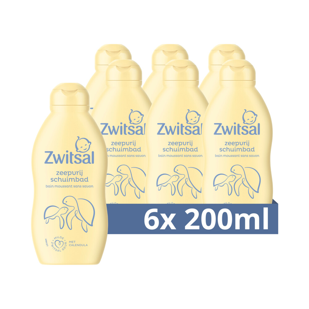 Zwitsal 6x  Zeepvrij Schuimbad 200 ml