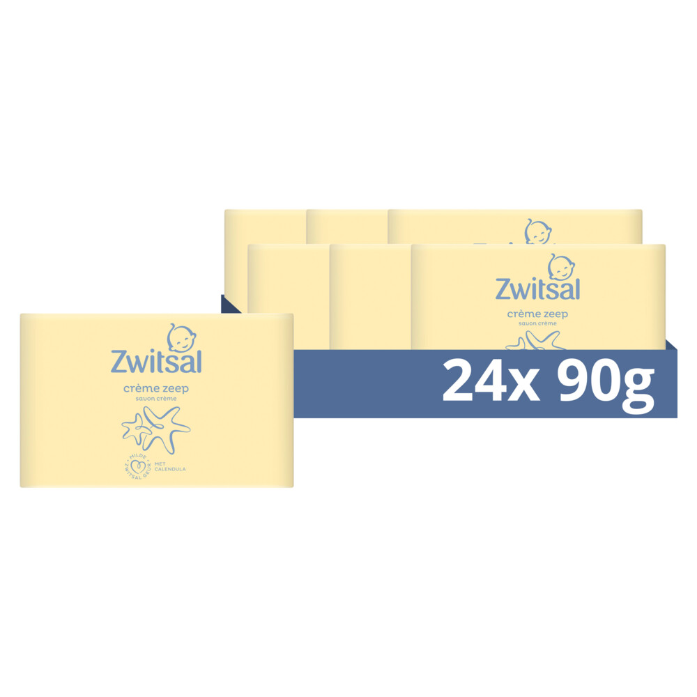 Zwitsal 6x  Crème Zeepblok Baby 4 x 90 gr
