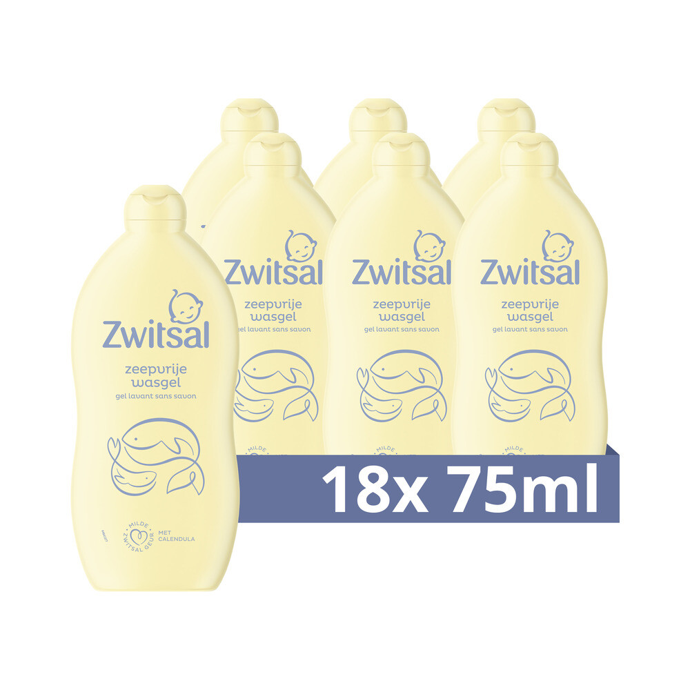 Zwitsal 18x  Zeepvrije Wasgel 75 ml