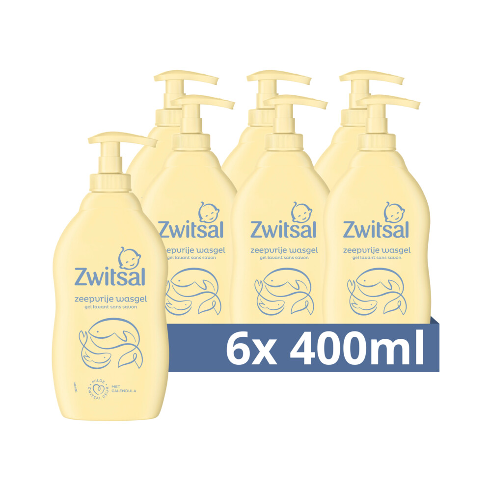Zwitsal 6x  Zeepvrije Wasgel 400 ml