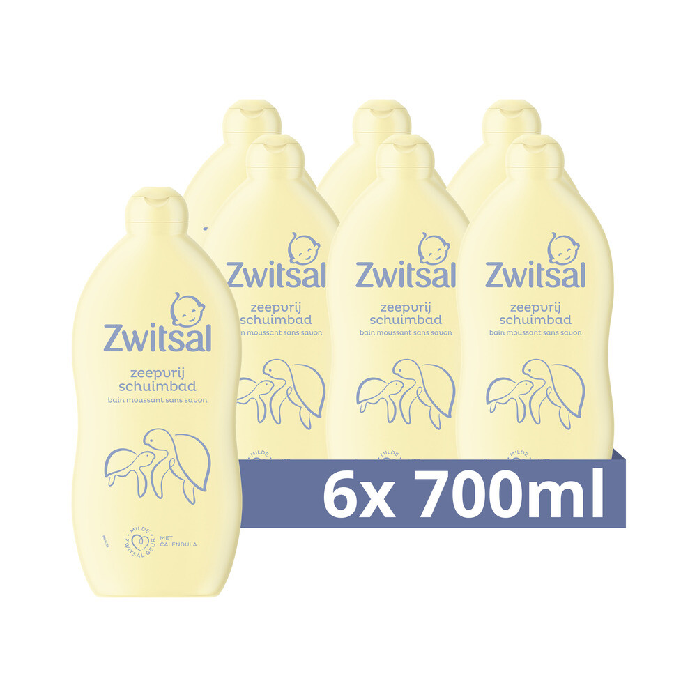 Zwitsal 6x  Zeepvrij Schuimbad 700 ml