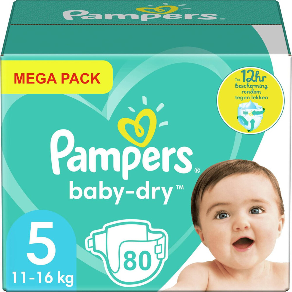 Pampers Baby Dry Maat 5 (11-16kg) 80 stuks