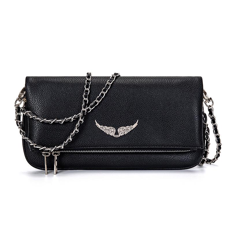 Got Now ZV French Exquisite Women's Winged Chain Crossbody Bag: Elegant Envelope Shoulder Bag for Ladies.