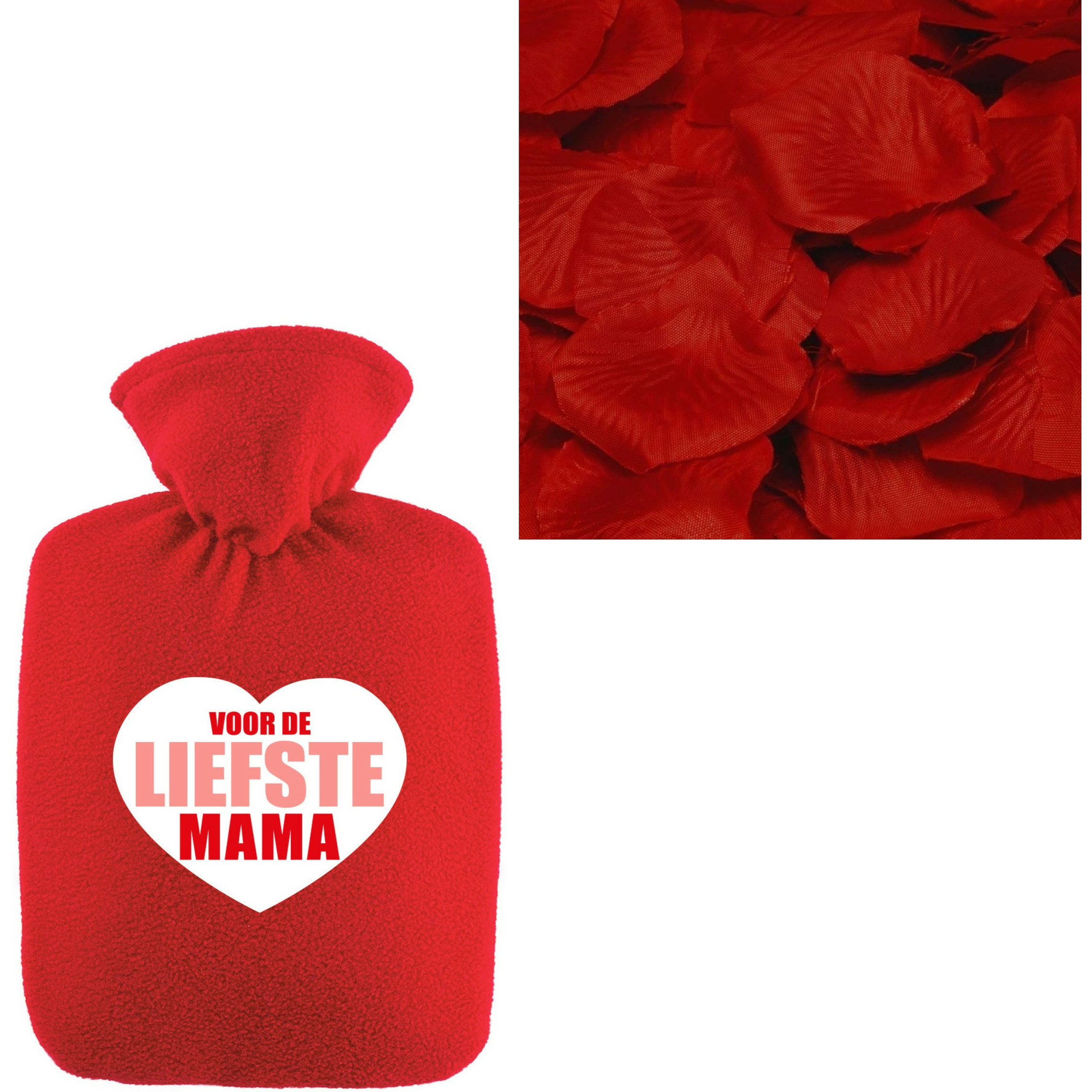 Bellatio Design Moederdag cadeau kruik - incl rozenblaadjes - 2 liter - liefste mama -