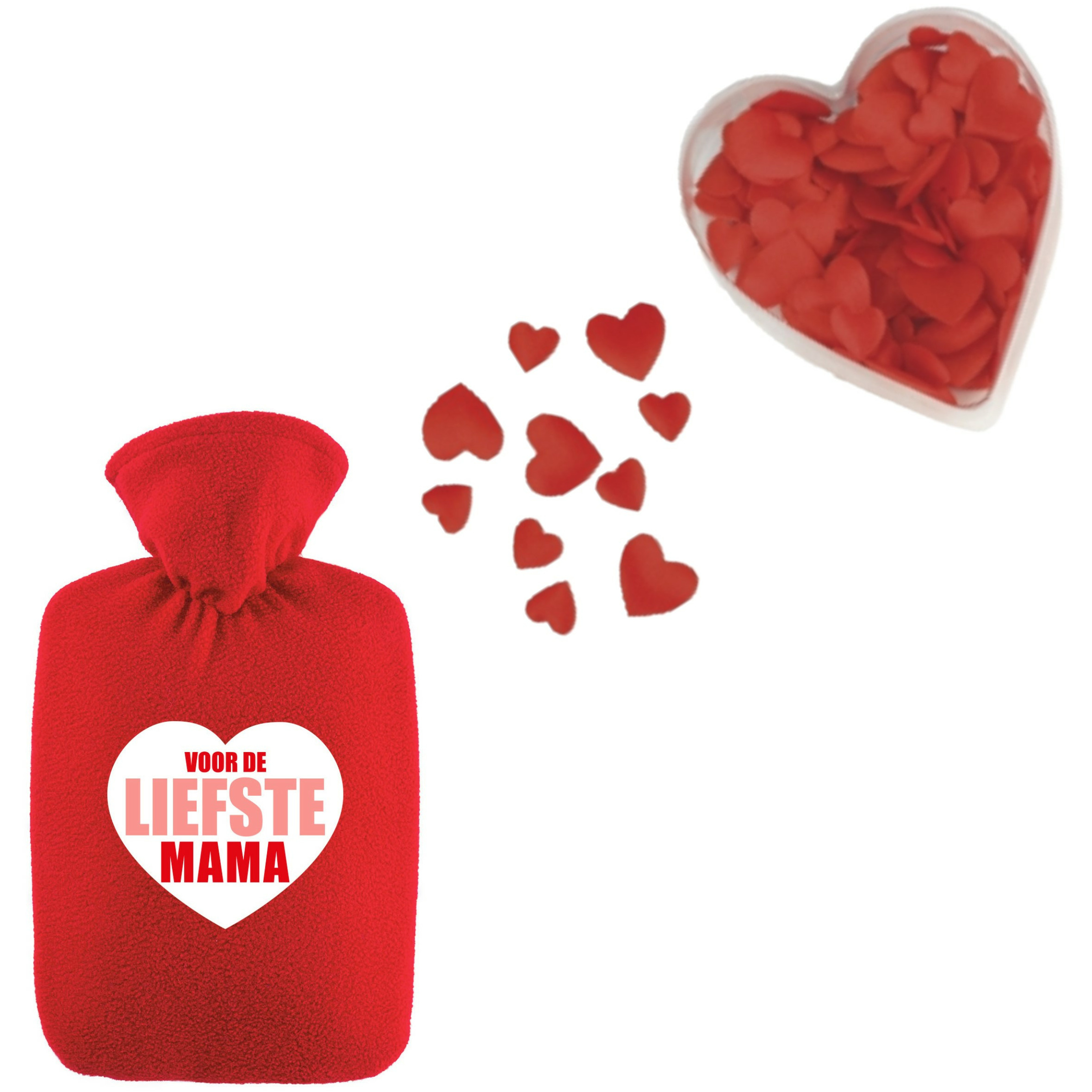 Bellatio Design Moederdag cadeau kruik - incl rozenblaadjes - 2 liter - liefste mama -