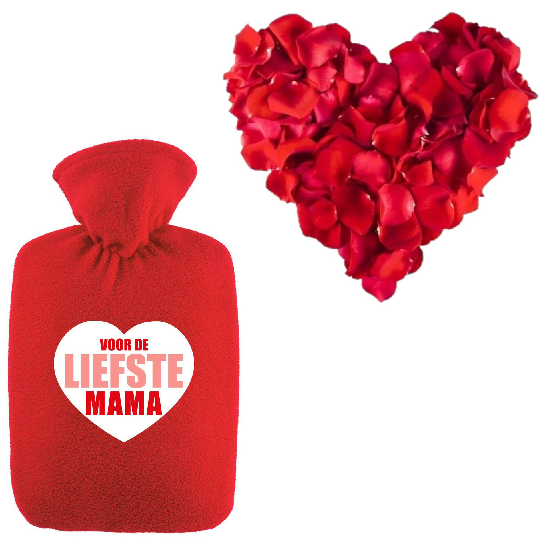 Bellatio Design Moederdag cadeau kruik - incl rozenblaadjes - 2 liter - liefste mama -