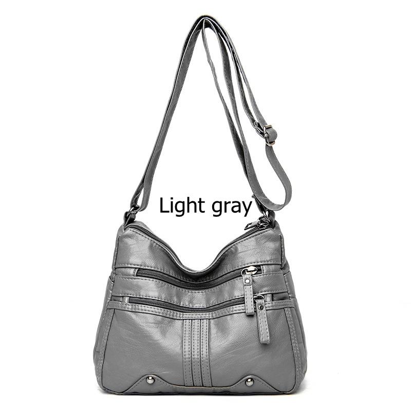 Idealife Hoge kwaliteit leren casual tote schoudertas mode cross body tassen voor vrouwen handtassen vrouwen tassen satchel tas 26*21*11cm grijs