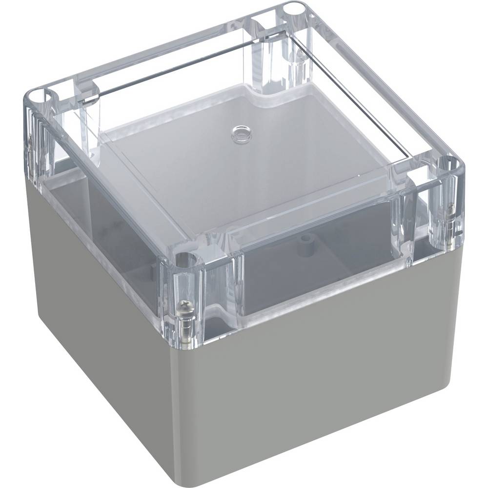 TRU COMPONENTS 6U07111109437 TC-13865100 Industriële behuizing 105 x 105 x 89.7 ABS, Polycarbonaat Lichtgrijs, Transparant 1 stuk(s)