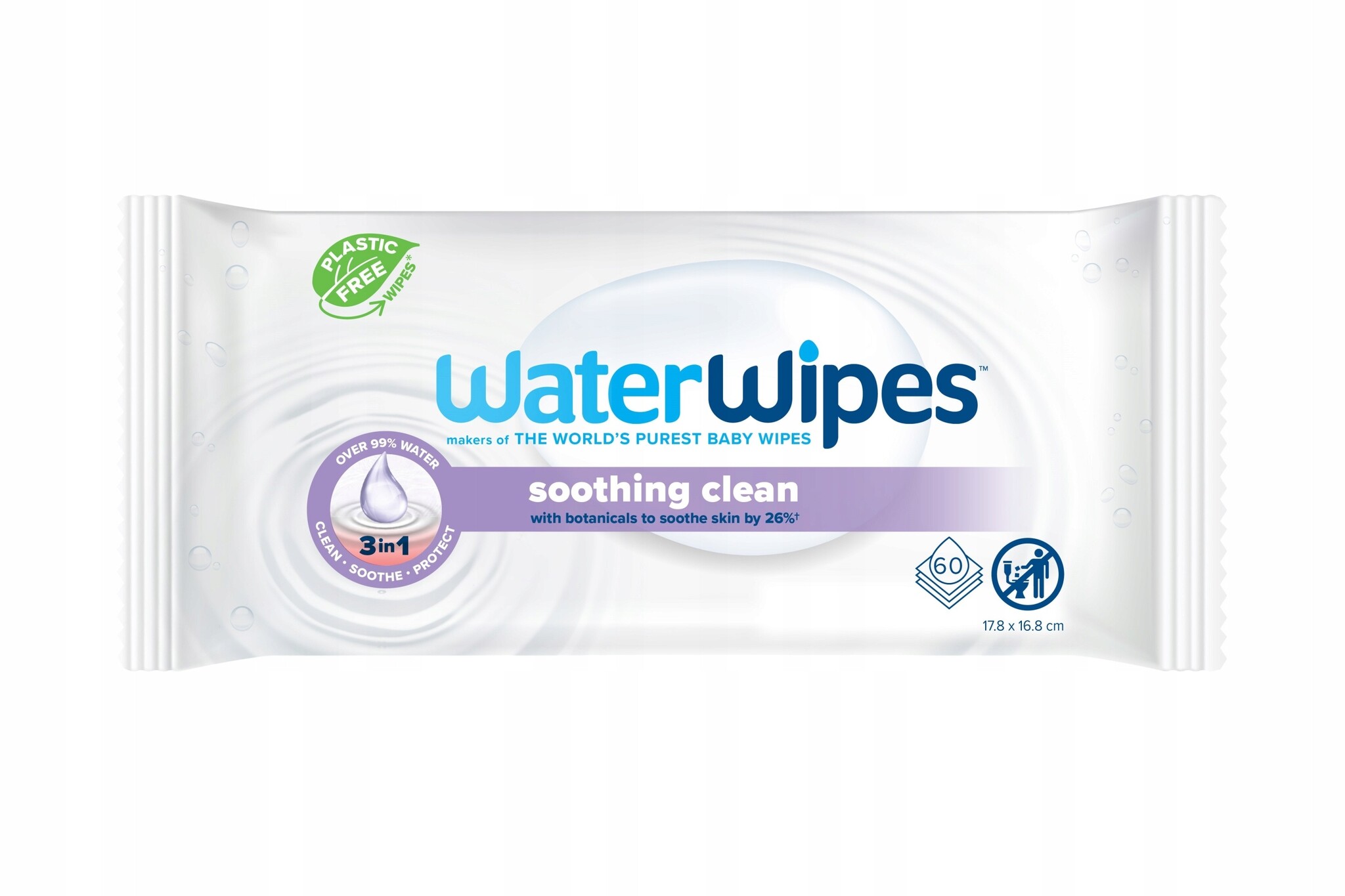 Waterwipes Soothing Clean Billendoekjes - 1 Pack - 60 doekjes